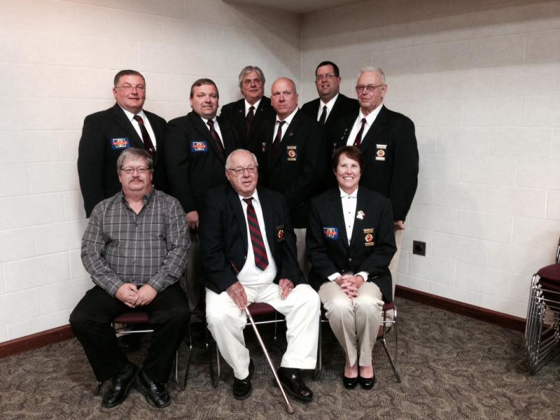 2015 IFCA Board of Directors: Seated L to R Pat Daly, Newest Board Member, Spirit Lake, Jerry Hoffman,SFSERC , Ellen Hagen, SFSERC. Standing L to R Roger Bissen, Board, Lysle MacDonald, Board, Duane Hendrickson, Sec/Tres, Dave Stannard, VP, Dave Schipper, Board and Henry Westhoff, President.